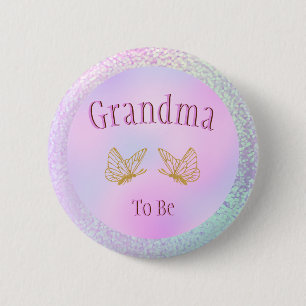Badge Rond 5 Cm Grand-mère pour être une fille Baby shower et un