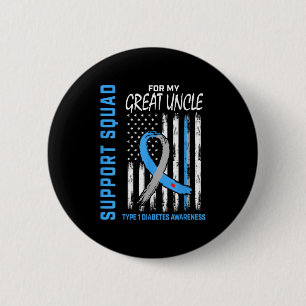 Badge Rond 5 Cm Grand Oncle Type 1 Diabète Chemise Usa Drapeau Sup