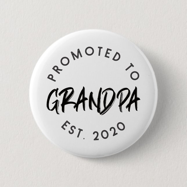 Badge Rond 5 Cm Grand-pa Est.2020 (Devant)