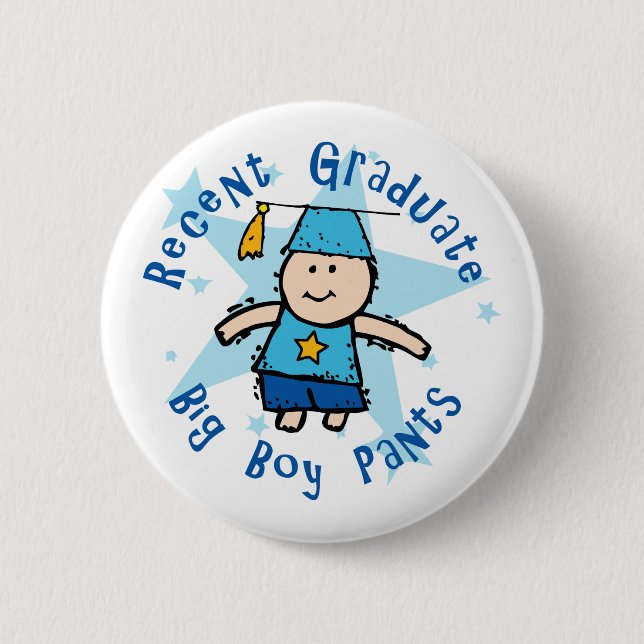 Badge Rond 5 Cm Grand pantalon de garçon (Devant)