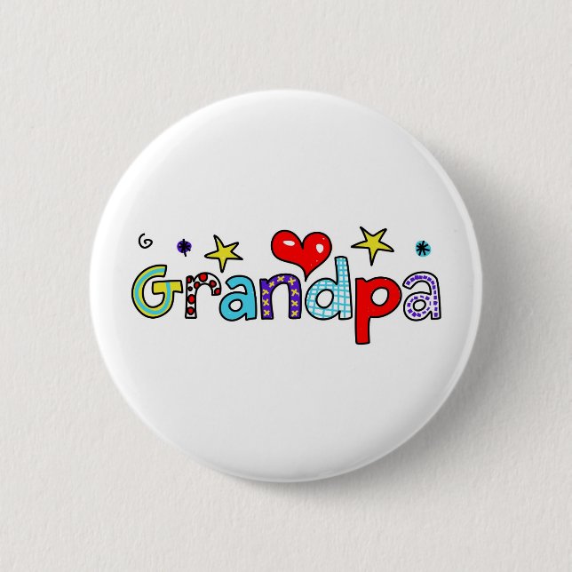 Badge Rond 5 Cm Grand-papa (Devant)