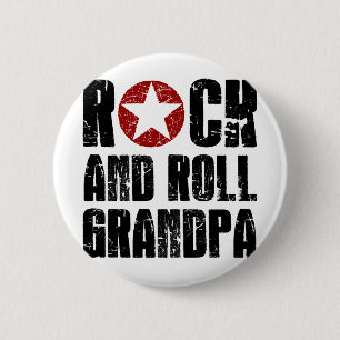 Badge Rond 5 Cm Grand-papa de rock
