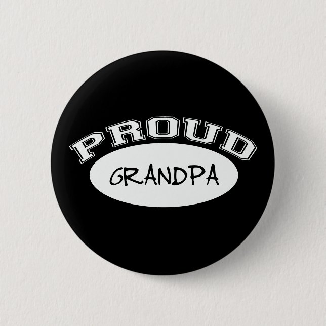 Badge Rond 5 Cm Grand-papa fier (blanc) (Devant)