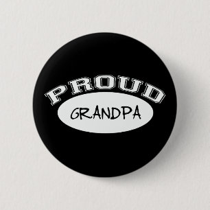 Badge Rond 5 Cm Grand-papa fier (blanc)