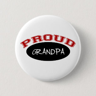 Badge Rond 5 Cm Grand-papa fier (noir et rouge)