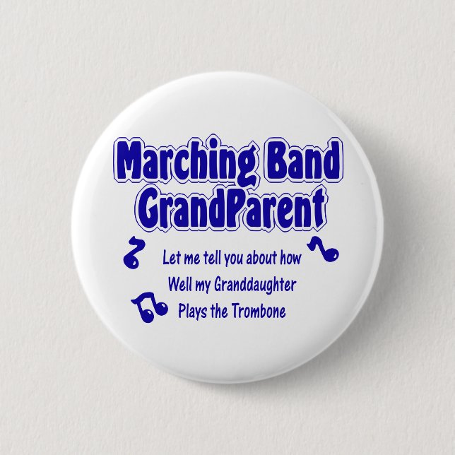 Badge Rond 5 Cm Grand-parent/Trombone (Devant)