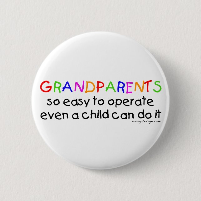 Badge Rond 5 Cm Grand-parents Amour (Devant)