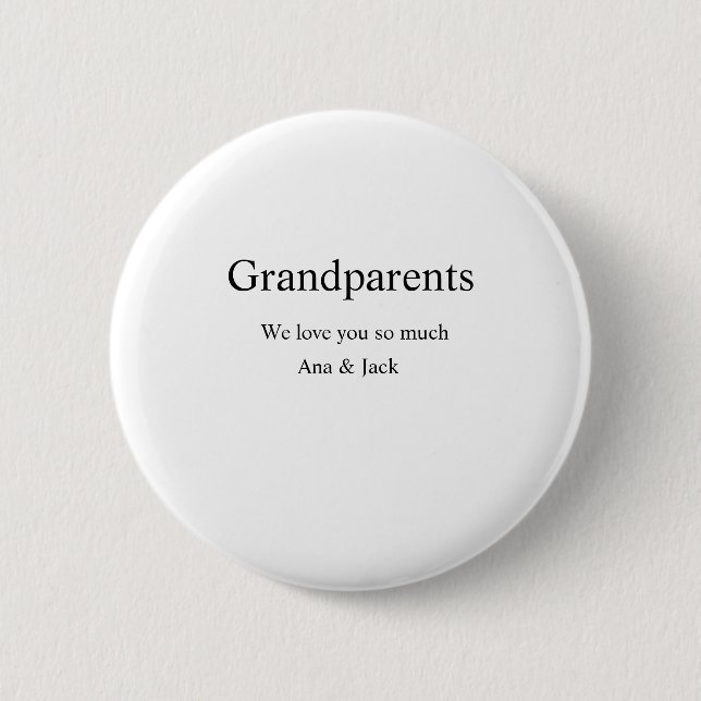 Badge Rond 5 Cm Grand-parents nous vous aimons ajouter nom simple  (Devant)