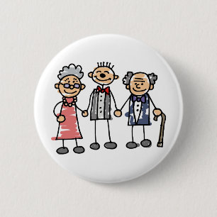 Badge Rond 5 Cm Grand-parents Parents de la chambre Cérémonie du j