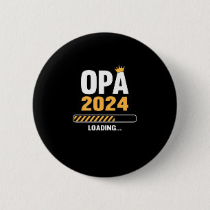 Badge Rond 5 Cm Grand-père 2024 Chargement de la Faire-part de gro
