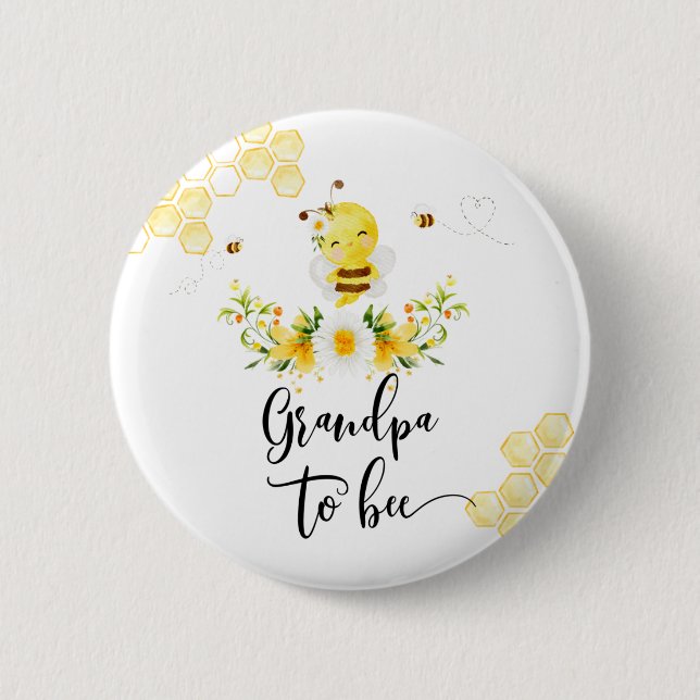 Badge Rond 5 Cm Grand-père à être baby shower (Devant)