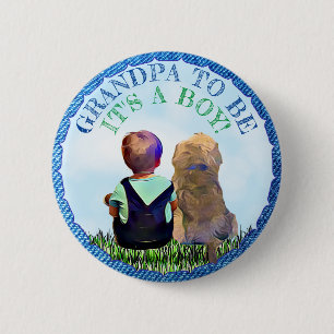Badge Rond 5 Cm Grand-père à être Baby shower Bouton