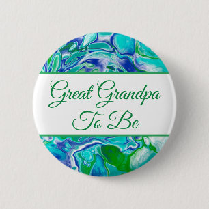 Badge Rond 5 Cm Grand-Père À Être   Bouton Baby shower du garçon