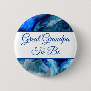Badge Rond 5 Cm Grand-Père À Être   Bouton Baby shower du garçon