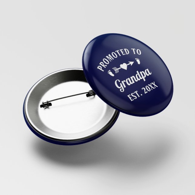 Badge Rond 5 Cm Grand-Père Abuelo Gramps Papa Promu À Grand-Père (Créateur téléchargé)