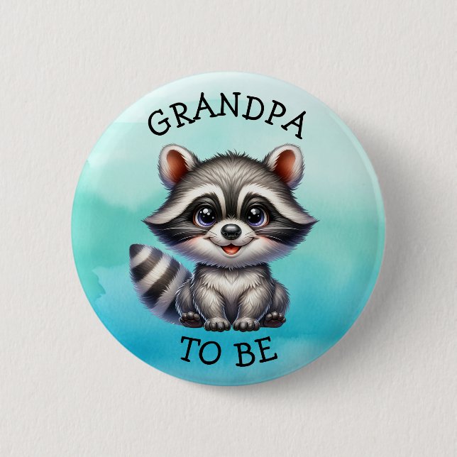 Badge Rond 5 Cm Grand-père | Baby shower des créations forestières (Devant)