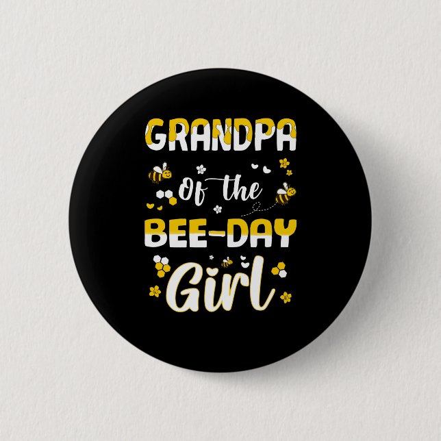Badge Rond 5 Cm grand-père Bee (Devant)