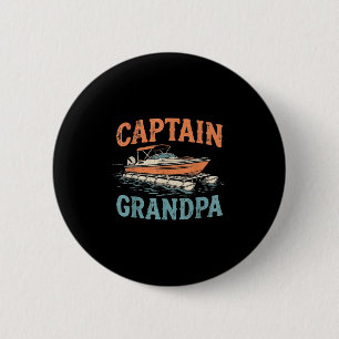 Badge Rond 5 Cm Grand-père capitaine de bateau ponton Bateau nauti
