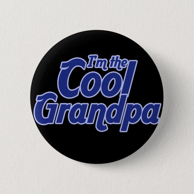 Badge Rond 5 Cm Grand-père cool (Devant)