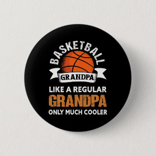 Badge Rond 5 Cm Grand-père de basket-ball - Fun Basketball Grand-p