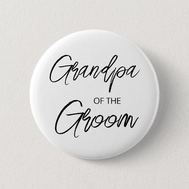 Badge Rond 5 Cm Grand-père de la Groom Party (Devant)