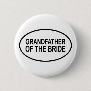 Badge Rond 5 Cm Grand-père de la jeune mariée épousant l'ovale