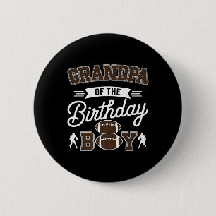 Badge Rond 5 Cm Grand-Père De L'Anniversaire Boy Football Party Fa