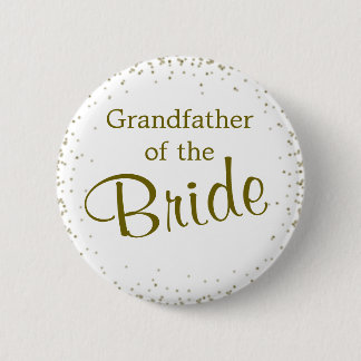 Badge Rond 5 Cm Grand-père du bouton Confetti de la mariée