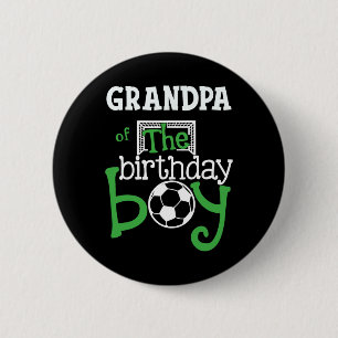 Badge Rond 5 Cm Grand-père du garçon d'anniversaire Joueur de foot