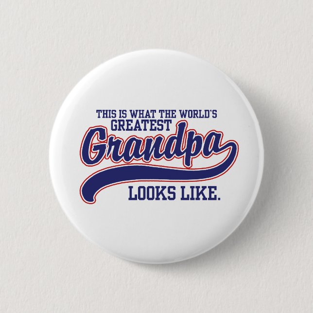 Badge Rond 5 Cm Grand-père du monde (Devant)