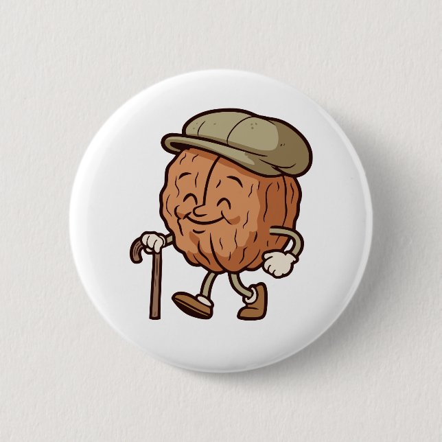 Badge Rond 5 Cm Grand-père Noix (Devant)