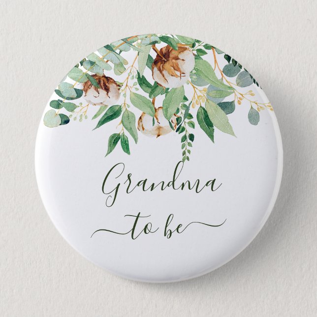 Badge Rond 5 Cm Grand-Père Pour Être Eucalyptus Verdure Grand-Père (Créateur téléchargé)