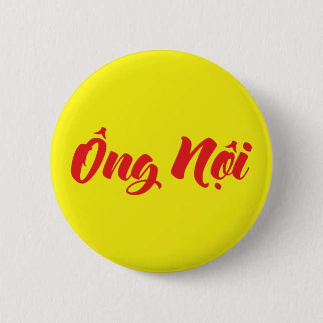 Badge Rond 5 Cm Grand-père vietnamien (paternel) - Ông Noi (Devant)