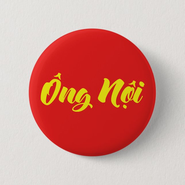 Badge Rond 5 Cm Grand-père vietnamien (paternel) - Ông Noi (Devant)