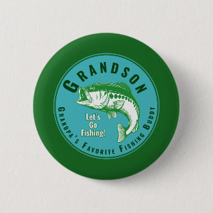 Badge Rond 5 Cm Grand-père's Favori Fishing Buddy