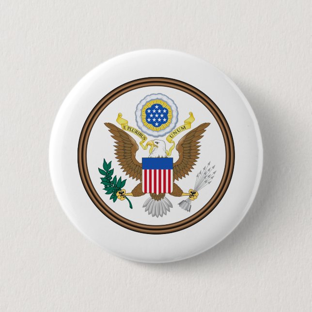 Badge Rond 5 Cm grand phoque usa (Devant)