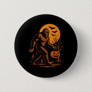 Badge Rond 5 Cm Grand pied Halloween Sasquatch