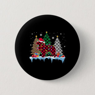 Badge Rond 5 Cm Grand Pyrénées Chien arbre lumières Noël amusants