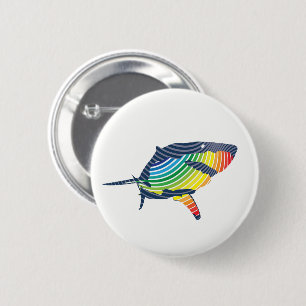 Badge Rond 5 Cm Grand requin blanc Swoosh