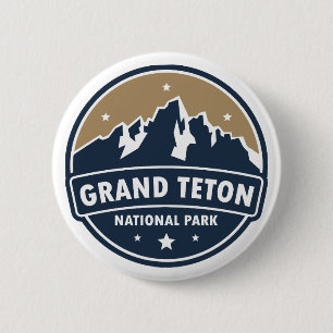 Badge Rond 5 Cm Grand Teton National Park Round Emblem