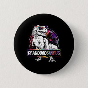 Badge Rond 5 Cm Granddadsaurus Dinosaure Grand-père Saurus T-shirt