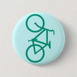 Badge Rond 5 Cm Grande bicyclette verte