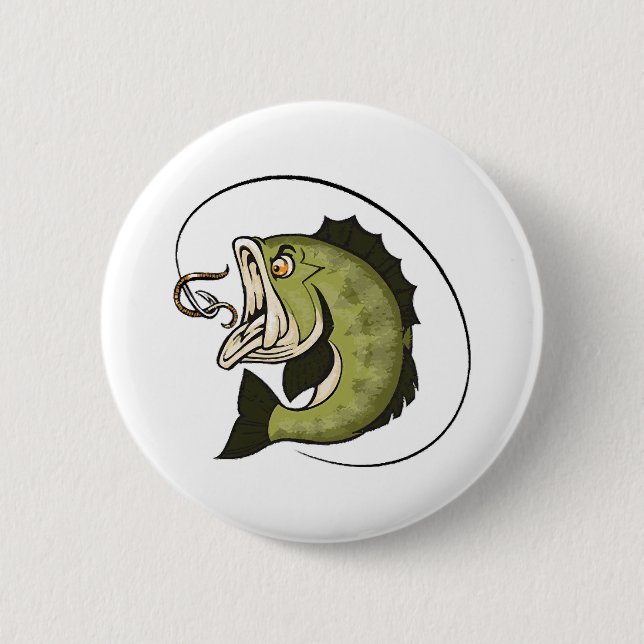 Badge Rond 5 Cm Grande Bouche de Bass (Devant)
