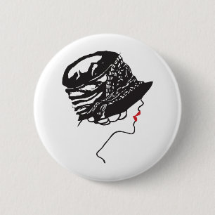 Badge Rond 5 Cm Grande ère des années 20 de style de jazz de