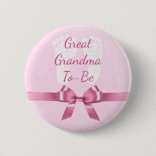 Badge Rond 5 Cm Grande grand-maman d'arc rose à être bouton de