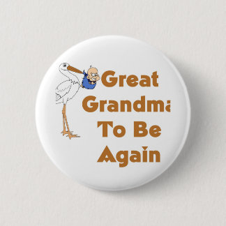 Badge Rond 5 Cm Grande grand-maman de cigogne à être encore