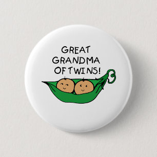 Badge Rond 5 Cm Grande grand-maman de cosse de jumeaux