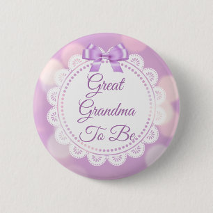 Badge Rond 5 Cm Grande grand-maman pourpre à être baby shower