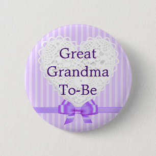 Badge Rond 5 Cm Grande grand-maman pourpre à être bouton de baby