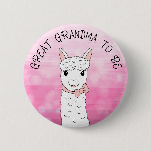 Badge Rond 5 Cm Grande grand-mère à être avec la cave rose